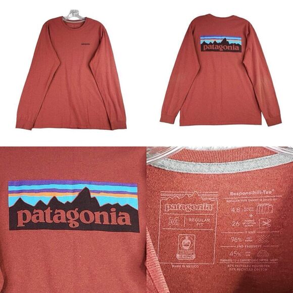 Patagonia Other - Patagonia Shirt Men's Size Medium Long Sleeve Organic Cotton Mountains